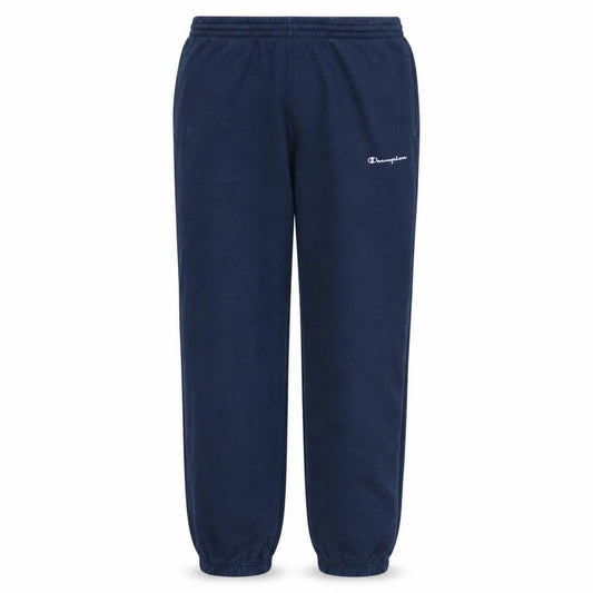 Front view of Champion boys’ navy blue l sweatpants jogger trousers polyester blend