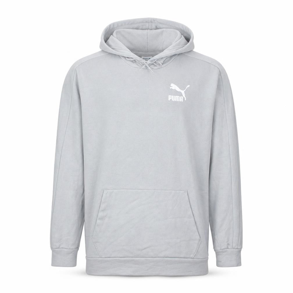 Puma Men's Grey Pullover Hoodie Size M Sportswear