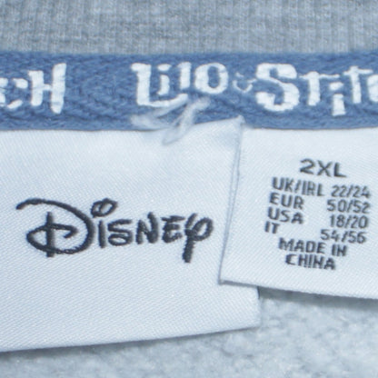 Disney Women 2XL Grey Stitch Ohana Pullover Sweatshirt