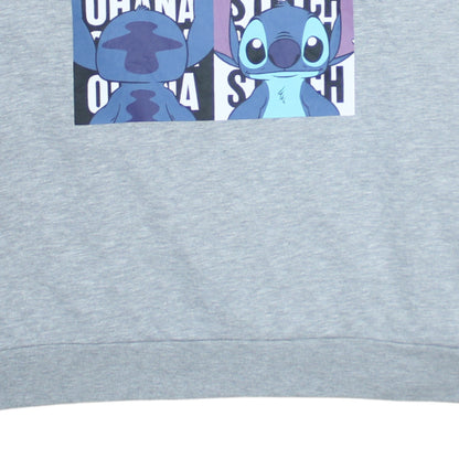Disney Women 2XL Grey Stitch Ohana Pullover Sweatshirt