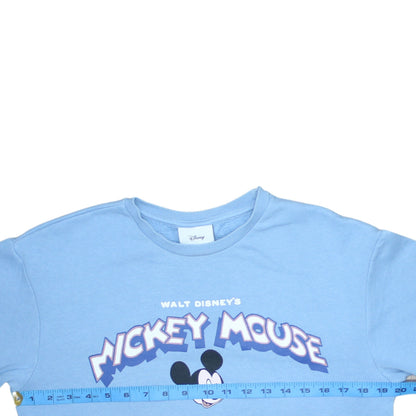 Disney Mickey Mouse Blue Sweatshirt Unisex Adults S Pullover