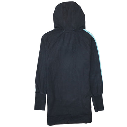 Adidas Womens Black Hoodie Size 12 Pullover Hooded Sports Sweatshirt