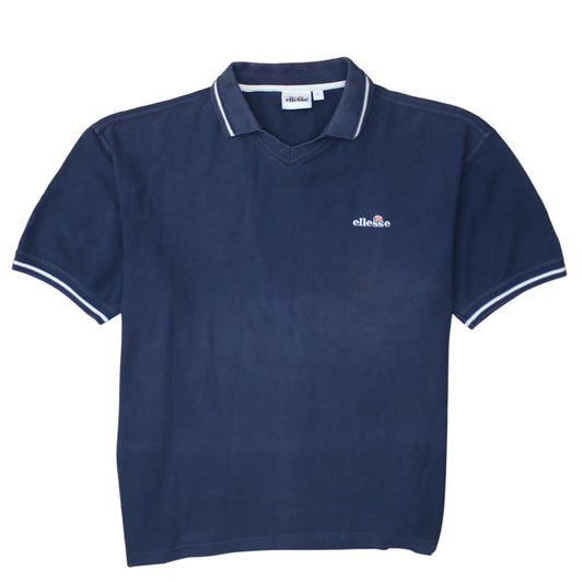 Ellesse Men's Blue XL Polo Shirt Cotton Embroidered Logo