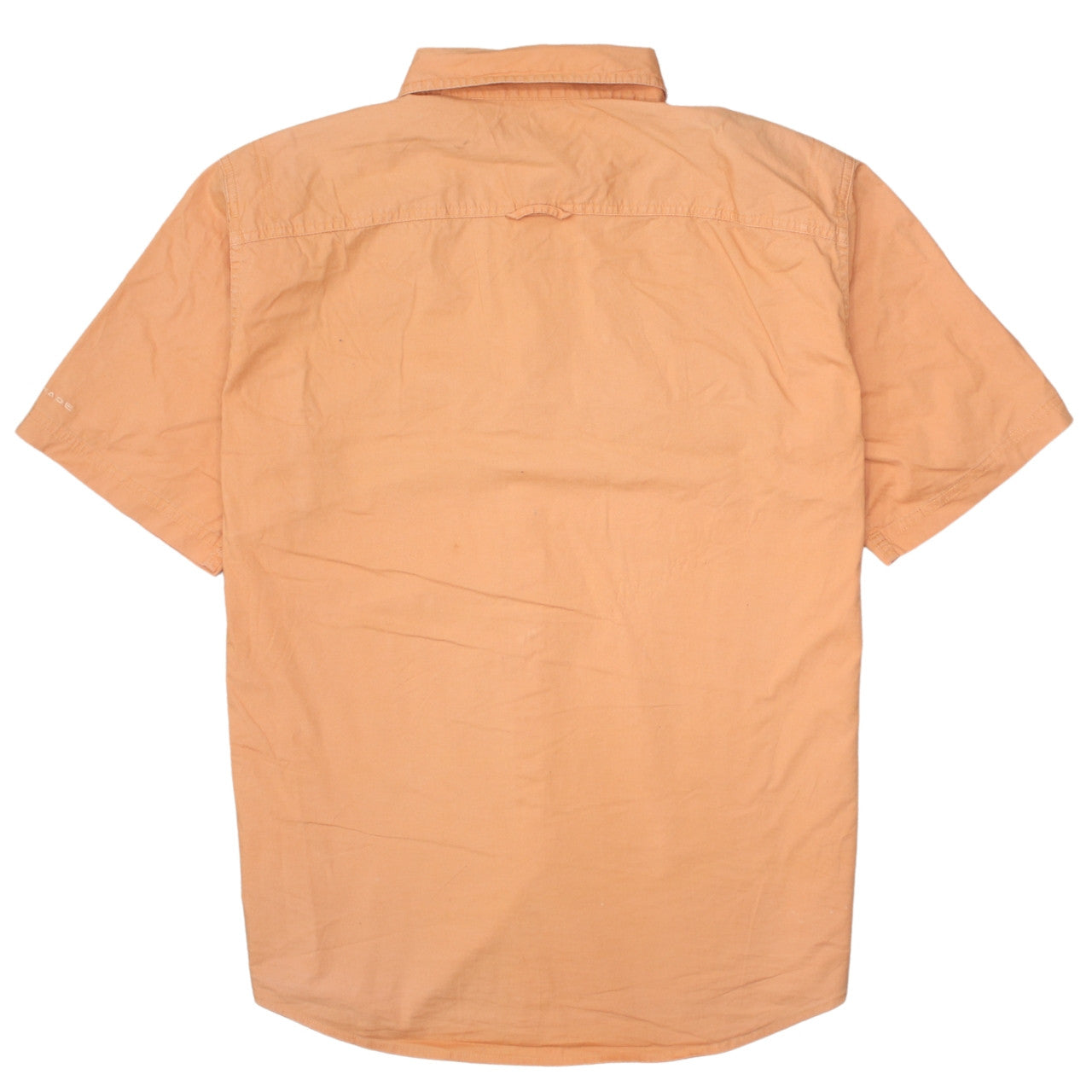 Columbia Men's Orange Short Sleeve Button-Up Outdoor Shirt L