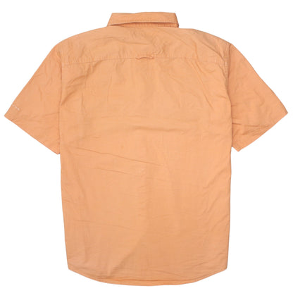 Columbia Men's Orange Short Sleeve Button-Up Outdoor Shirt L