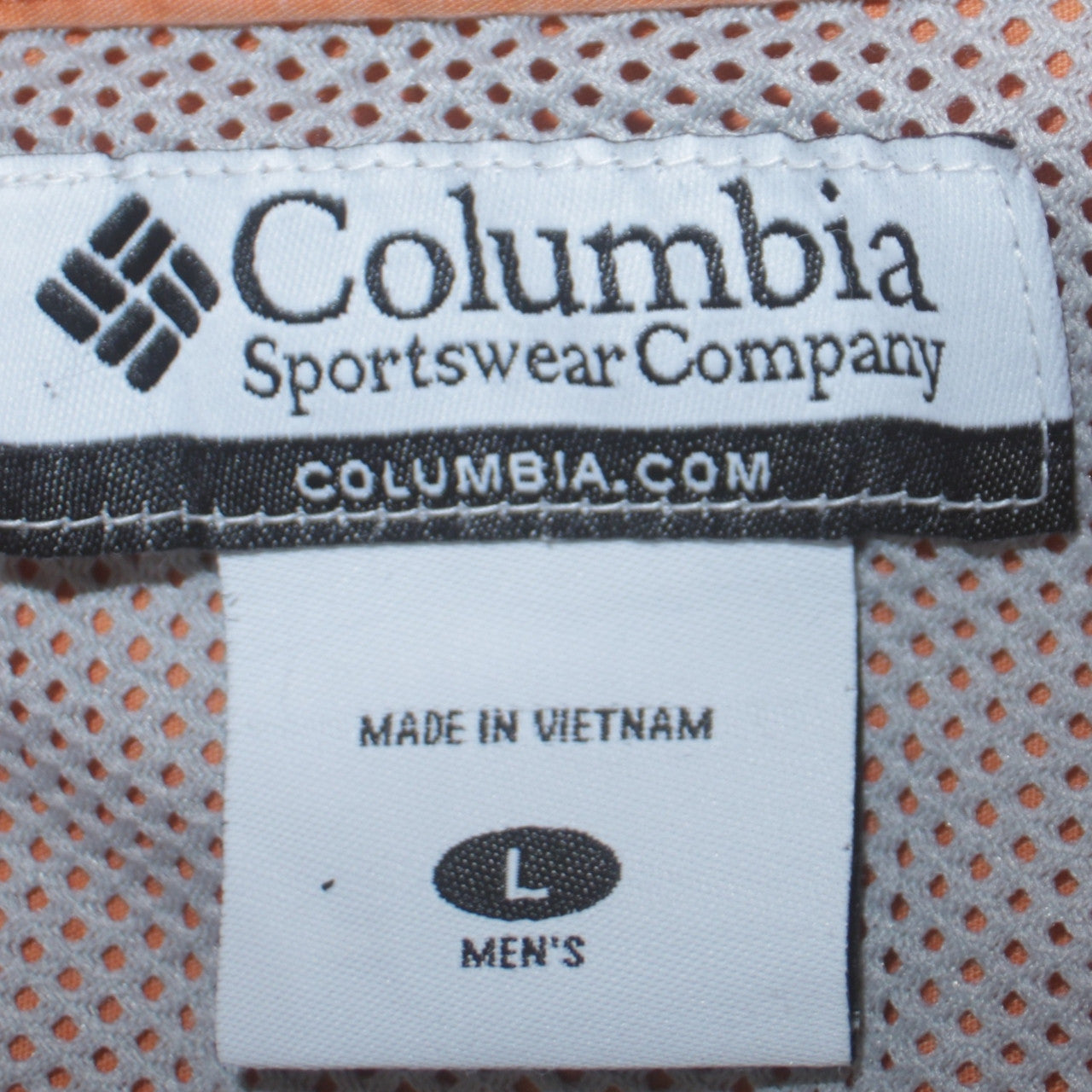 Columbia Men's Orange Short Sleeve Button-Up Outdoor Shirt L
