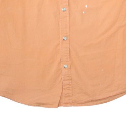 Columbia Men's Orange Short Sleeve Button-Up Outdoor Shirt L
