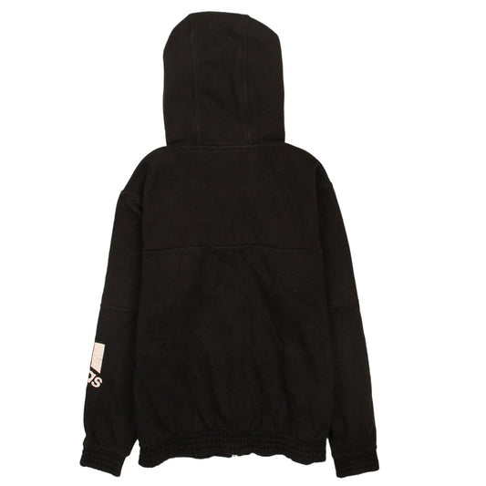 Adidas Boys Black Full Zip Hoodie 13-14 Years Classic 3-Stripes Design