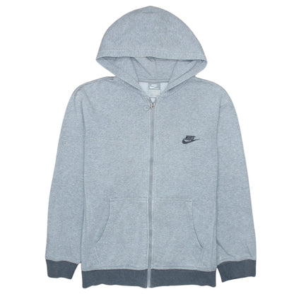 Nike Teens Grey Full Zip Hoodie Sweatshirt L 12/13 Years