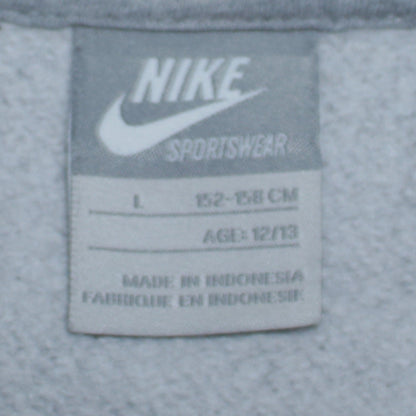 Nike Teens Grey Full Zip Hoodie Sweatshirt L 12/13 Years
