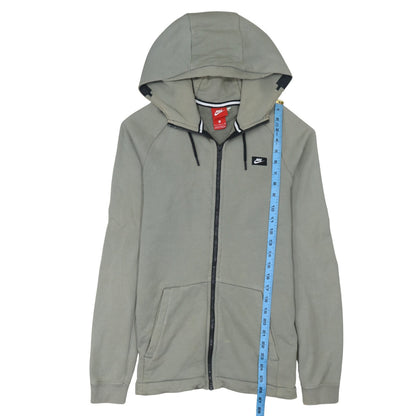 Nike Men's Grey Full Zip Hoodie Small Lightweight Jersey