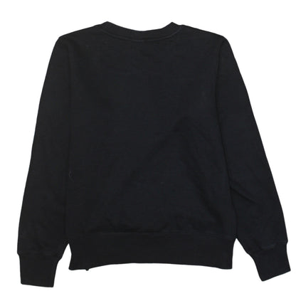 Champion Men's Black Logo Crew Neck Sweatshirt Size M Regular Fit