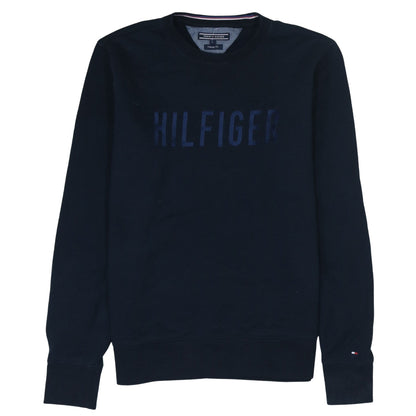 Tommy Hilfiger Men's Blue Vintage Fit Logo Sweatshirt L