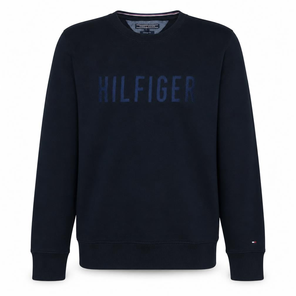 Tommy Hilfiger Men's Blue Vintage Fit Logo Sweatshirt L