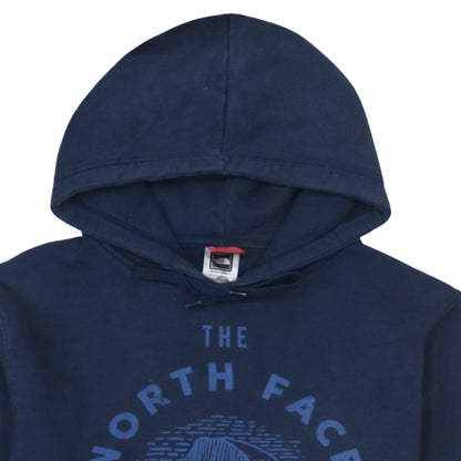 The North Face Men's Blue Pullover Hoodie Size S Outdoor Logo Sweatshirt