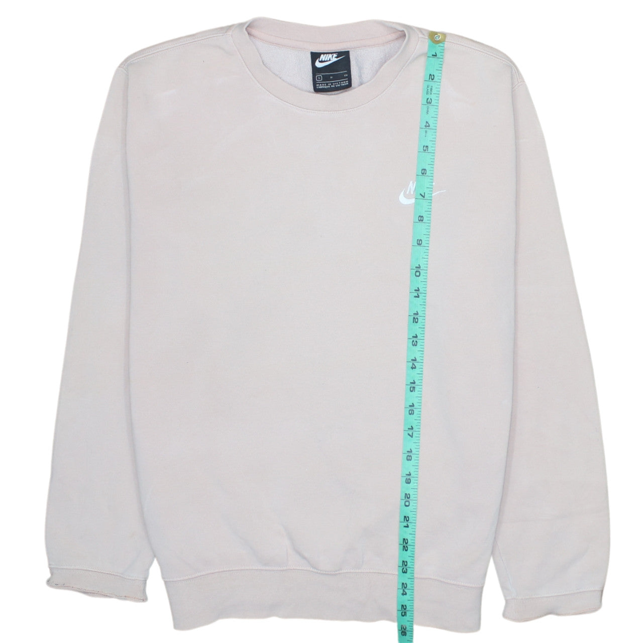 Nike Men's Beige Small Pullover Fleece Sweatshirt Crew Neck