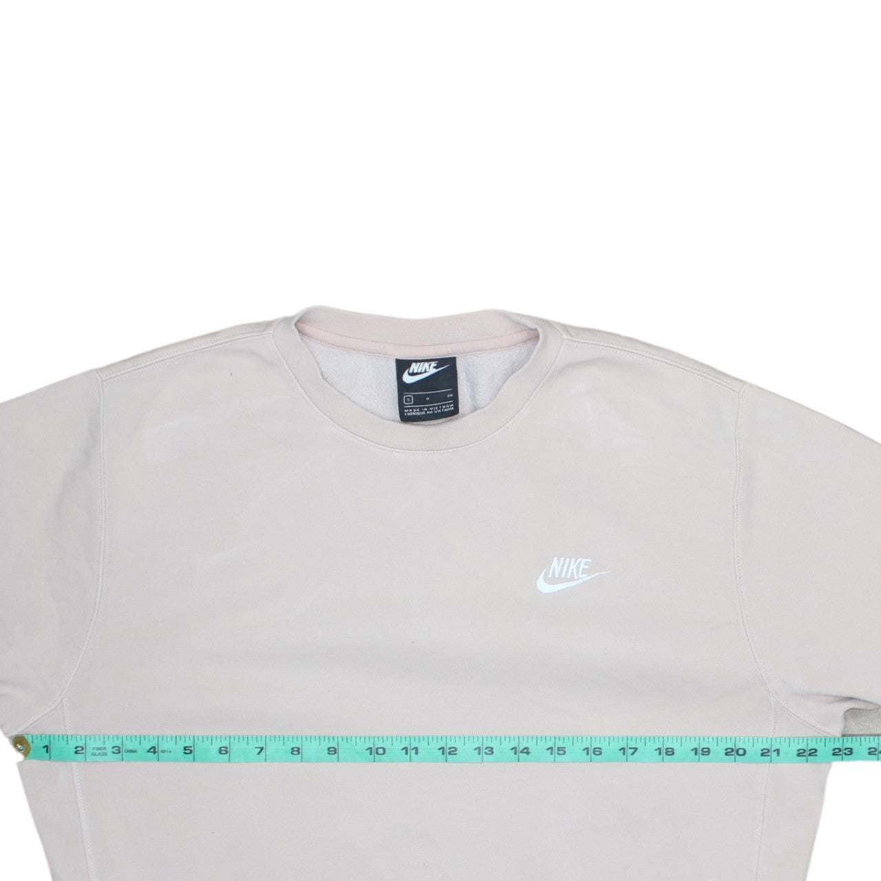 Nike Men's Beige Small Pullover Fleece Sweatshirt Crew Neck