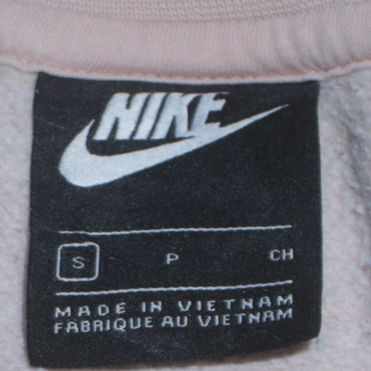 Nike Men's Beige Small Pullover Fleece Sweatshirt Crew Neck
