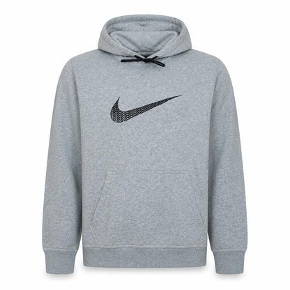 Nike Men's Grey XL Pullover Hoodie with Black Logo