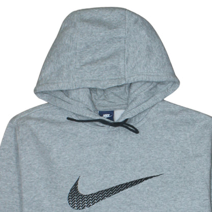 Nike Men's Grey XL Pullover Hoodie with Black Logo