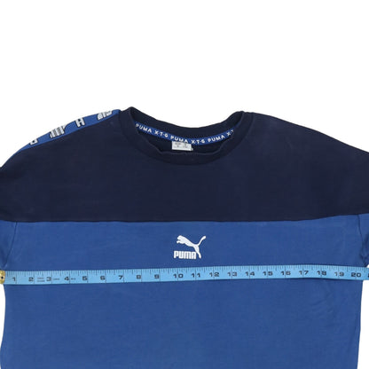 Puma Boys Blue Colourblock Crew Neck Sweatshirt 15-16 Years