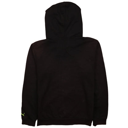 Puma Boys Black Full Zip Hoodie Size 164 Graphic Print Sportswear
