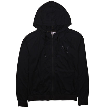 Puma Women's Black Full Zip Hoodie Size 10 Hooded Sweatshirt