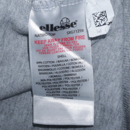 Ellesse Men's Grey Full Zip Hoodie Size M Regular Fit Logo Sportswear