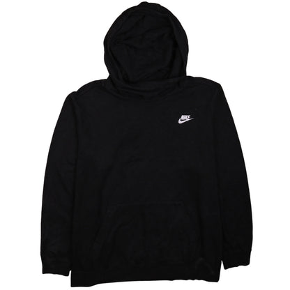 Nike Men's Black Pullover Hoodie 2XL Regular Fit Logo Fleece