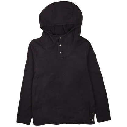 The North Face Womens Black Small Henley Hoodie Fleece Pullover