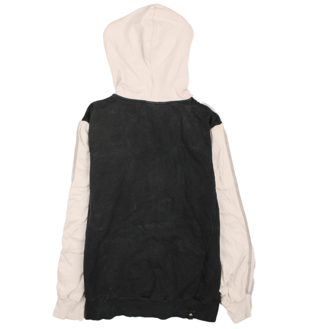 Adidas Womens Cream Black Pink Full Zip Hoodie Size 14