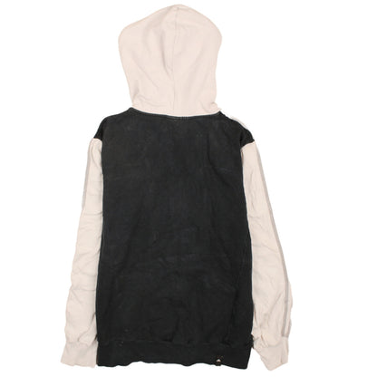 Adidas Womens Cream Black Pink Full Zip Hoodie Size 14