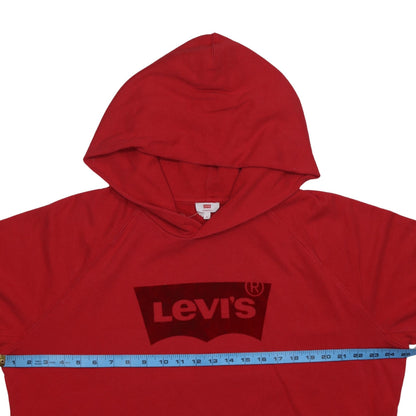 Levi's Men's Red XL Pullover Hoodie with Logo Graphic