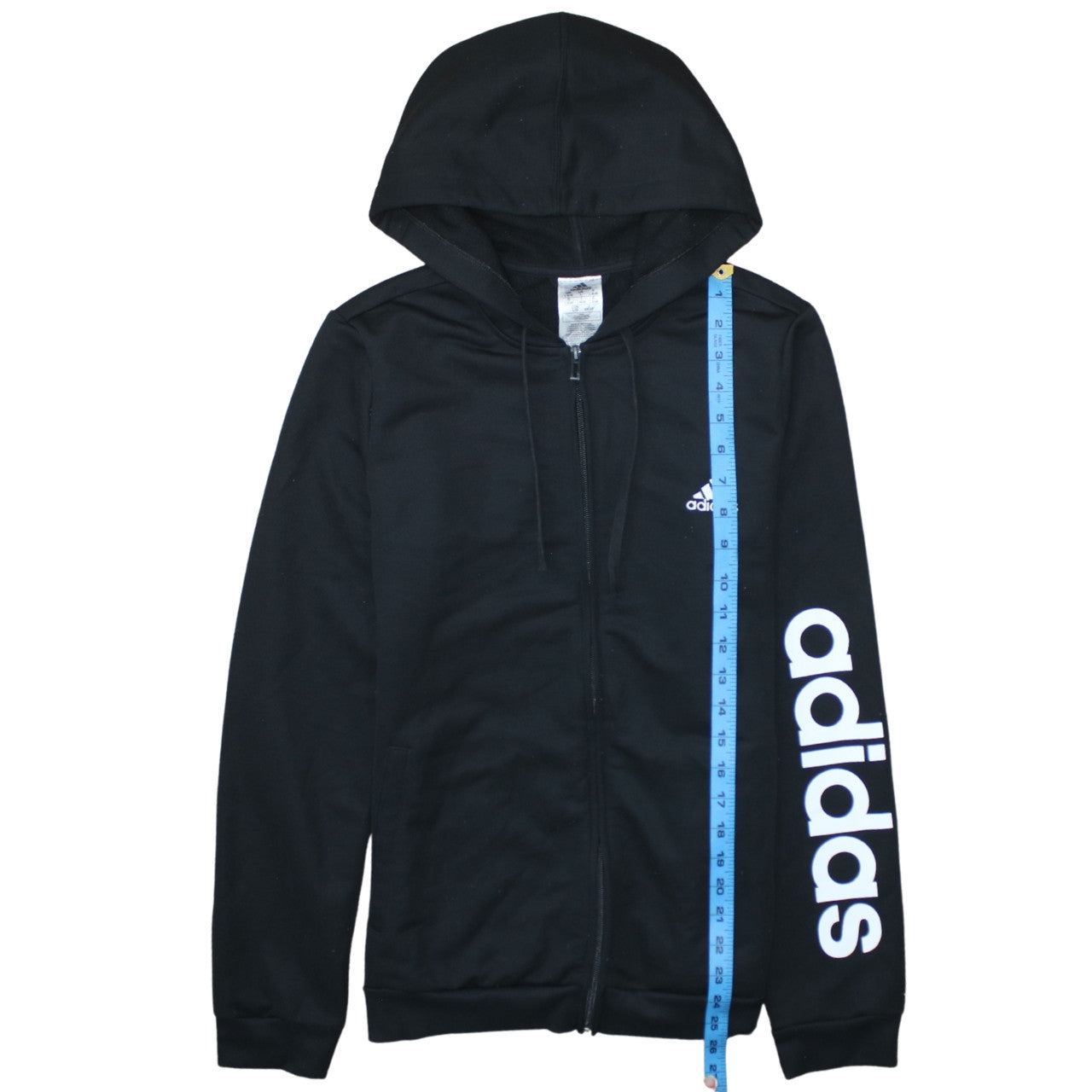 Adidas Womens Black Full Zip Hoodie L 16-18 Classic Sportswear