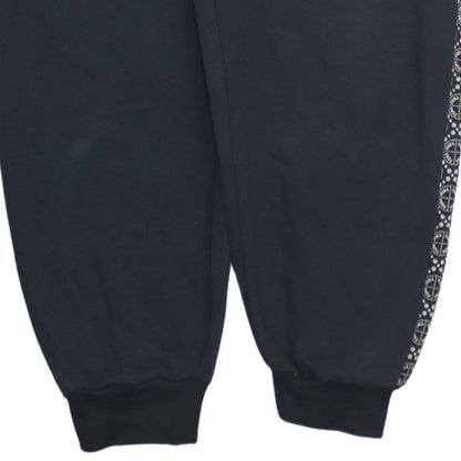 Puma Womens Black Jogger Sweatpants M Elastic Waist Cuffed Trim Fleece