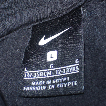 Nike Boys Black Pullover Hoodie L 12-13 Years Cotton Blend
