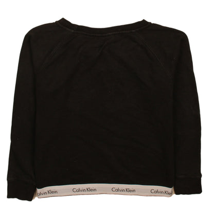 Calvin Klein Women Black Crew Neck Pullover Sweatshirt M