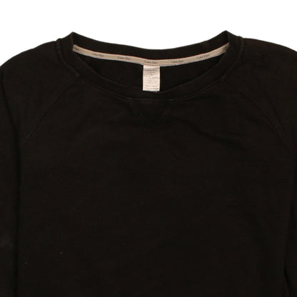 Calvin Klein Women Black Crew Neck Pullover Sweatshirt M