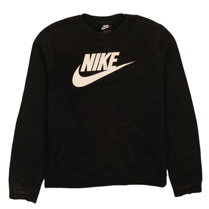 Nike Boys Black XL Pullover Sweatshirt Fleece Crew Neck Logo Sportswear