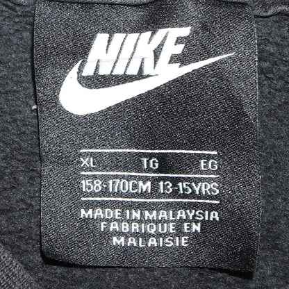 Nike Boys Black XL Pullover Sweatshirt Fleece Crew Neck Logo Sportswear