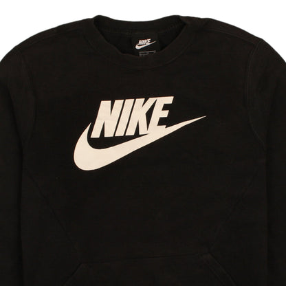 Nike Boys Black XL Pullover Sweatshirt Fleece Crew Neck Logo Sportswear