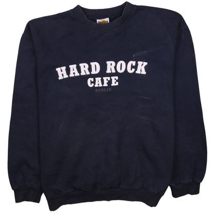Hard Rock Cafe Berlin Blue Mens Large Pullover Crew Neck Sweatshirt