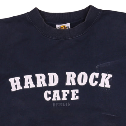 Hard Rock Cafe Berlin Blue Mens Large Pullover Crew Neck Sweatshirt
