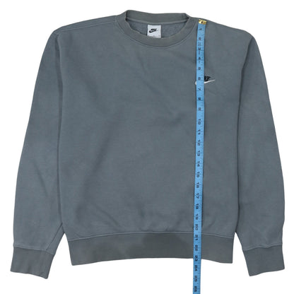 Nike Men Grey Pullover Logo Sweatshirt M Regular Fit