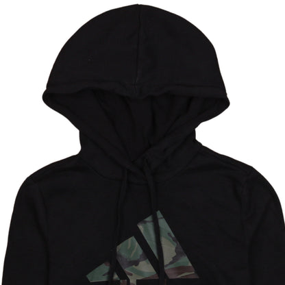 Adidas Womens Black Camo Logo Pullover Hoodie XS