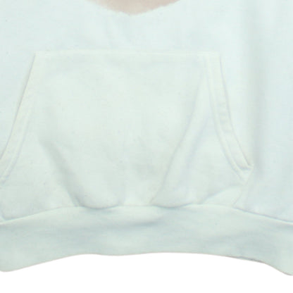 Disney Women White Hoodie With Beige Mickey Design Size L Pullover