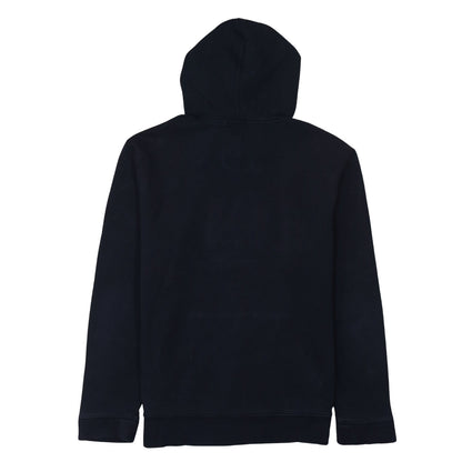 GAP Men's Black Pullover Hoodie Medium Fleece Lined Logo Sweatshirt