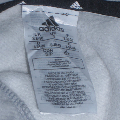 Adidas Women's Grey Hooded Pullover Sweatshirt Size S 8-10