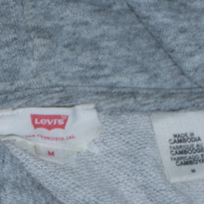 Levi's Men's Grey Pullover Hoodie Medium Graphic Logo Sweatshirt
