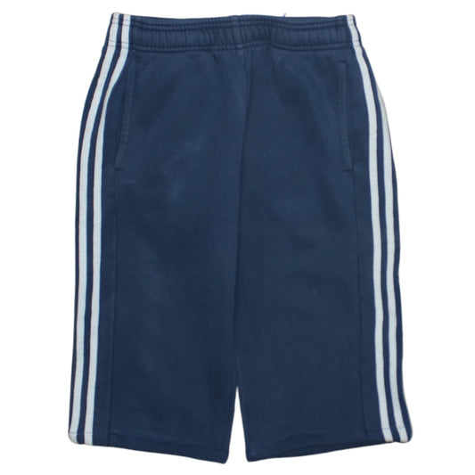 Adidas Boys Blue Athletic Shorts 13-14 Years Knit Cotton Blend Sportswear